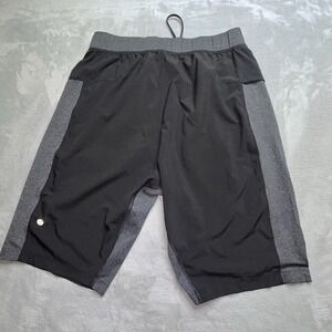 Lululemon Shorts Mens Large Black Grey  Pocket 11"